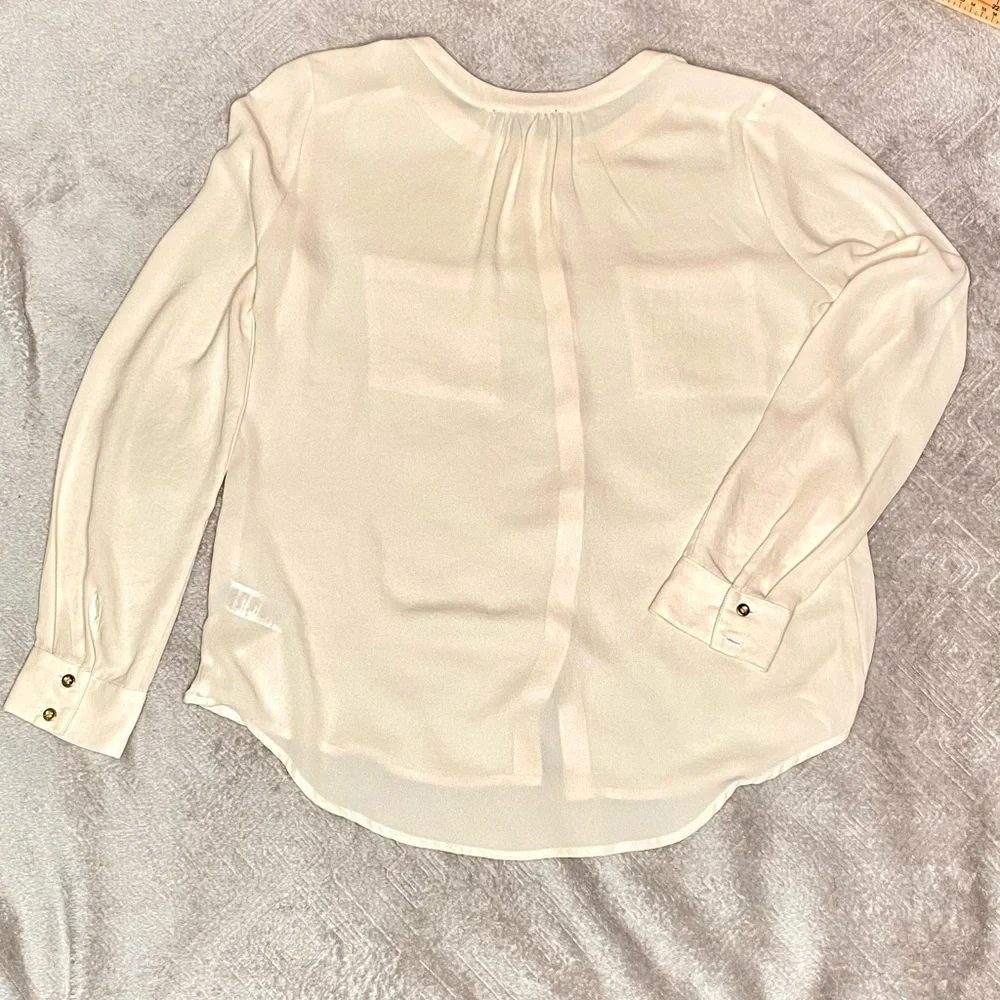 FOREVER 21 Women's Classy Cream Button-Up Blouse US M - Picture 6 of 10